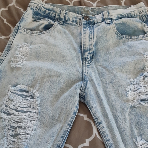 Womens Chiqle Denim Architect distressed jeans size M - Picture 3 of 6